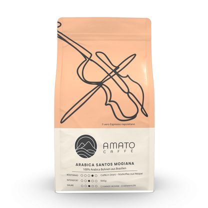 Santos Mogiana 100% Arabica: mild-fruchtig und vollmundiger Geschmack | 100% recycelbare Verpackung